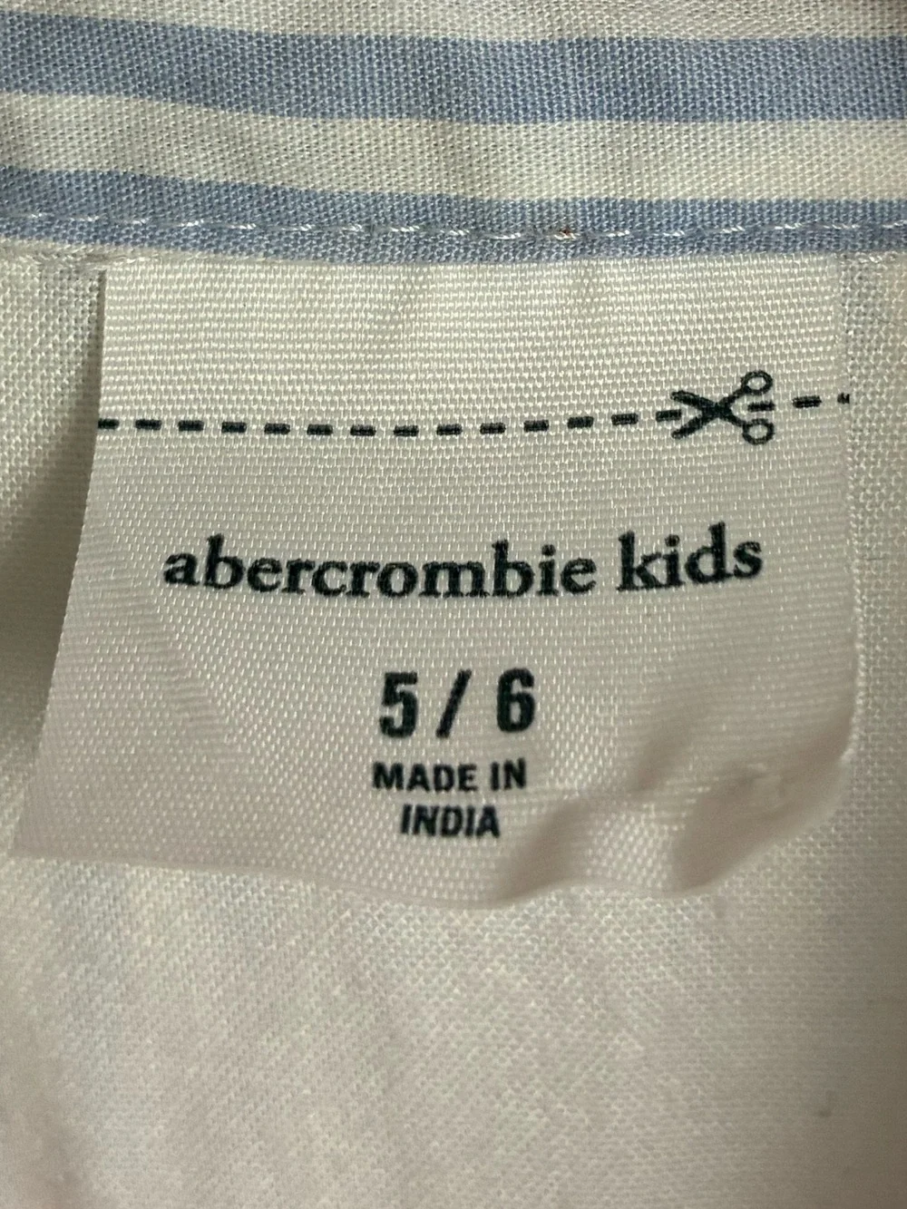 abercrombie kids Blue and White Striped Shirt Dress